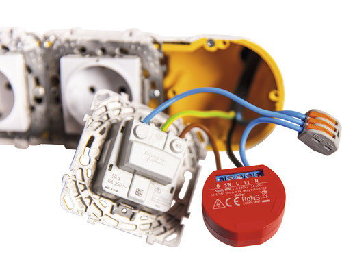 Inštalácia relé Shelly 1PM s Wago svorkami