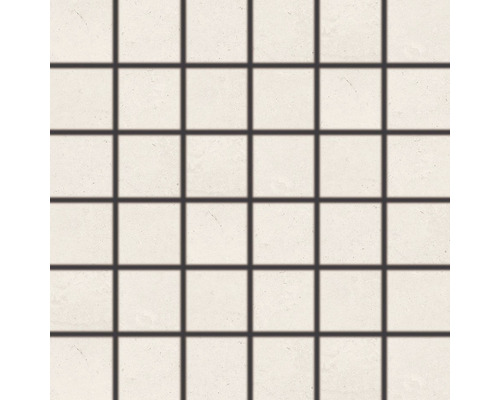 Štvorcové svetlé dlaždice s tmavými škárami na podlahu a stenu