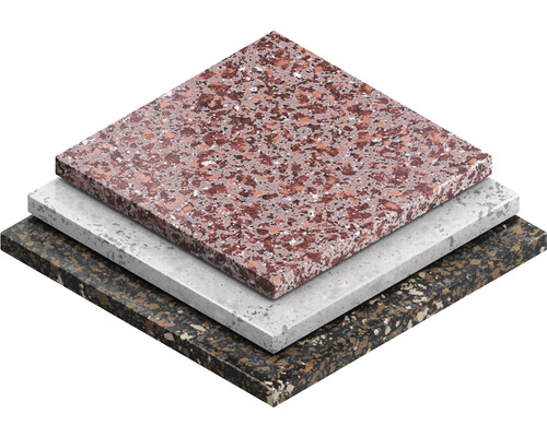 Dekoratívne dosky v rôznych prevedeniach naskladané na sebe