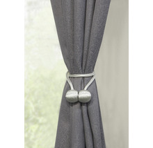 Sivý záves s magnetickou sponou