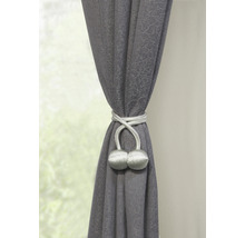 Sivý záves so šnúrovým držiakom