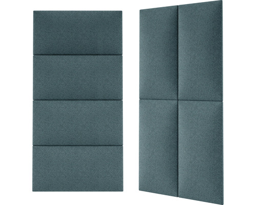 Zvuková izolácia na montáž na stenu, pozostávajúca z niekoľkých obdĺžnikových panelov