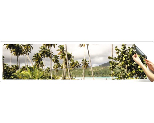 Samolepka na stenu s motívom paliem na pláži