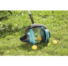 Zberač ovocia Gardena s ovocím v tráve