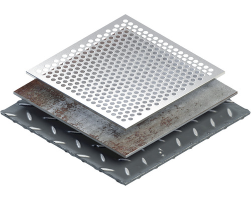 Obrázok dierovaného plechu, oceľového plechu a slzného plechu