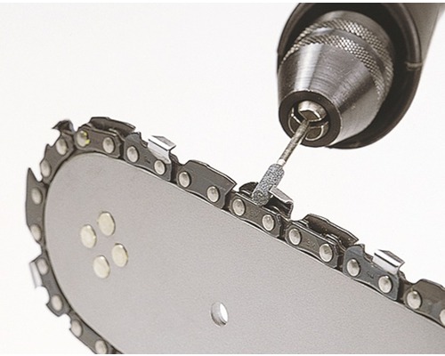 Brúsenie reťazovej píly s brúsnym nástrojom