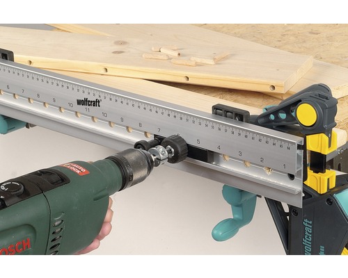 Wolfcraft lamelovací prípravok s vŕtačkou a obrobkom