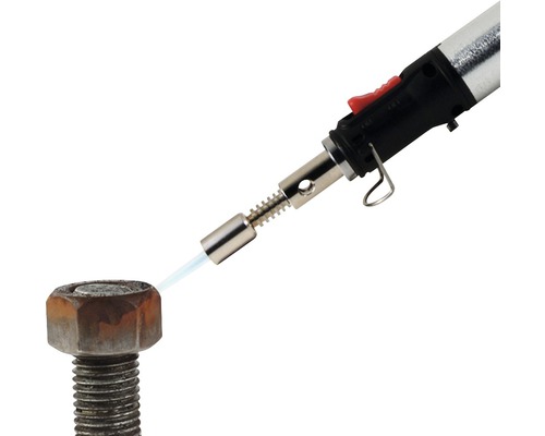 Zvárací horák pri zahrievaní skrutky