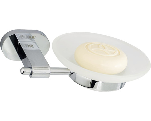 Nástenná miska na mydlo s mydlom a logom Ravak