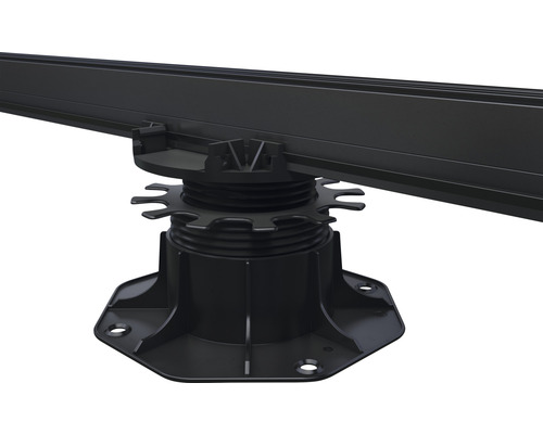 Nastaviteľná podpera terasových dosiek s nosníkom