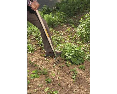 Záhradníctvo s rýľovacími vidlami v záhrade