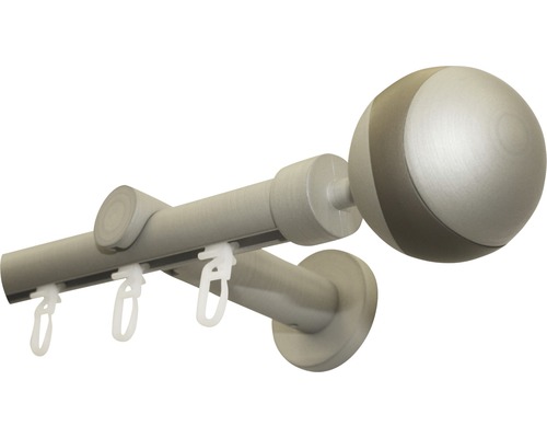Záclonová tyč s guľovým koncom a valčeky na záclony