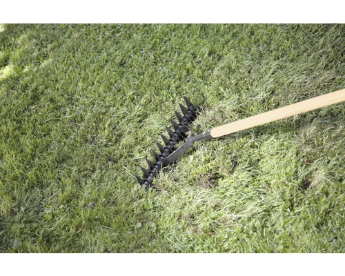 Prevzdušňovač trávnika v tráve