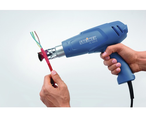 Teplovzdušná pištoľ pri zmršťovaní káblového spoja