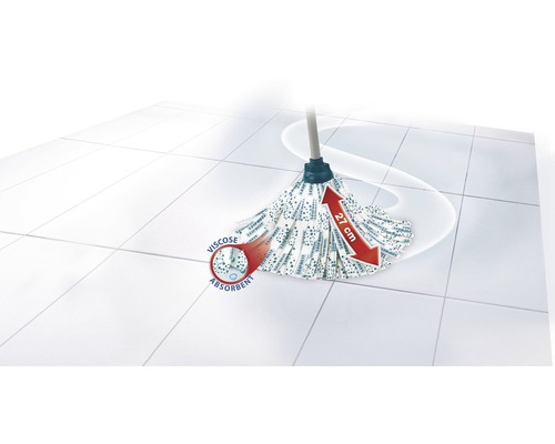 Mop Leifheit s viskózou a absorpčnými vláknami, priemer 27 centimetrov