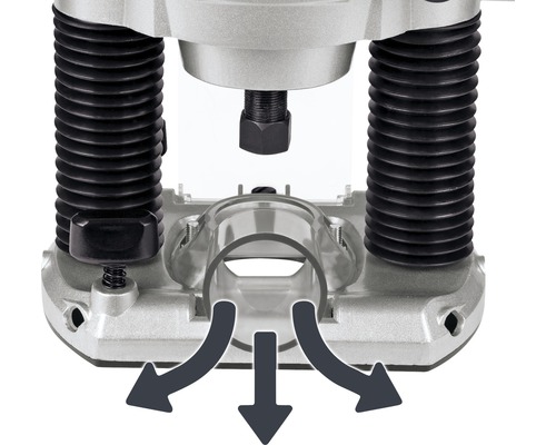 Detail hornej frézky s odsávacím zariadením