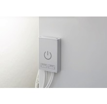 LED transformátor so vstupnými a výstupnými pripojeniami a vypínačom