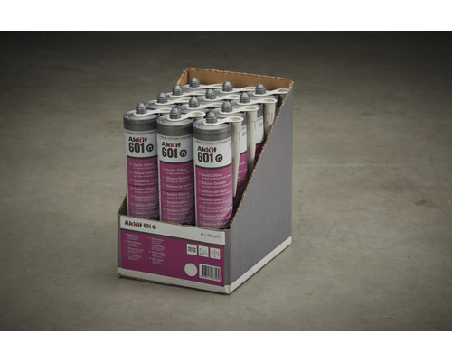 AkkIt 601 sanitárne silikónové kartuše v kartónovom displeji