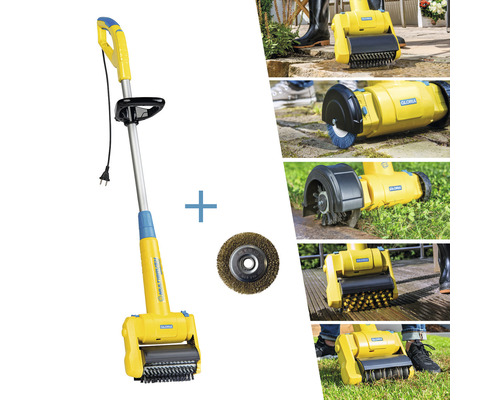 Elektrická kefa na škáry s kefovým nadstavcom na čistenie povrchov