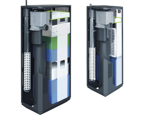 Priečny rez vnútorným akvarijným filtrom Juwel