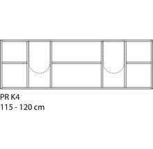 Priečka PR K4 s rozmermi 115 až 120 cm