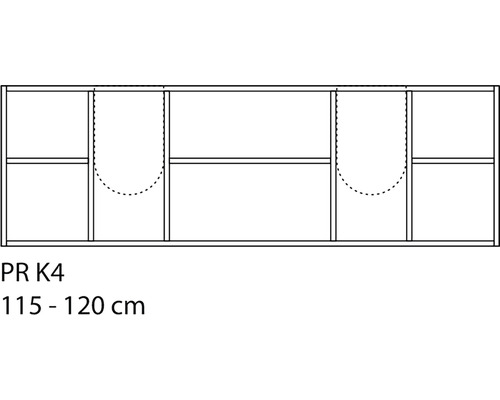 Priečka PR K4 s rozmermi 115 až 120 cm