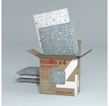 Dekoratívne látkové panely s vesmírnymi motívmi v krabici, sada 4 kusov