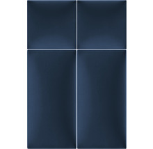 Štyri modré nástenné dlaždice s rovnými hranami