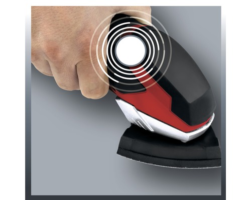 Deltová brúska v ruke