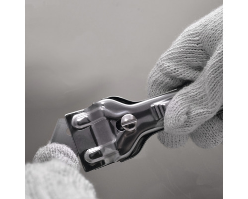 Kovová škrabka s rukavicami