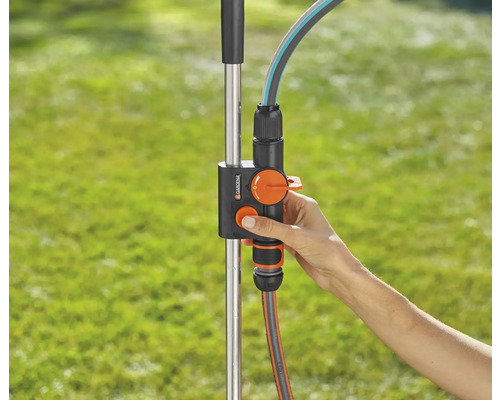 Záhradná hadicová prípojka s ventilom a rukou