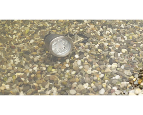 Podvodné LED svietidlo v záhradnom jazierku