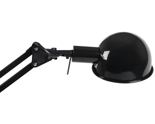 Čierna stolná lampa s otočným ramenom