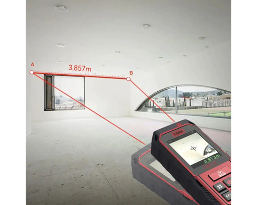 Laserový diaľkomer sa používa na meranie miestnosti