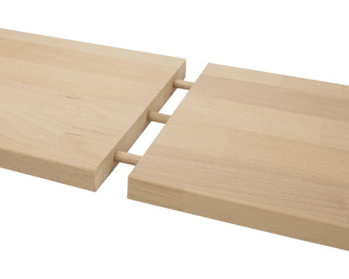 Spojenie dvoch drevených dosiek pomocou kolíkov