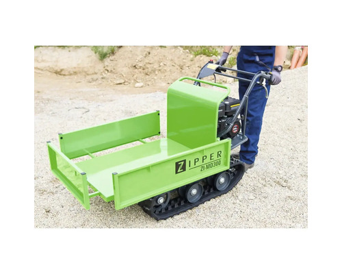 Motorizovaný fúrik s pásovým pohonom pre záhradníctvo a terénne úpravy