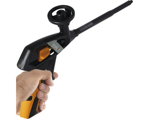 Ručná penová pištoľ s ovládacím kolieskom a rukoväťou