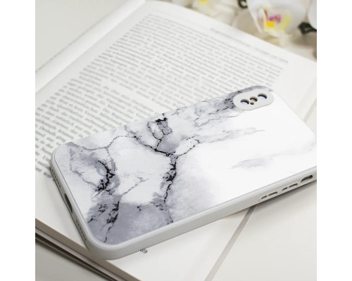 Puzdro na mobilný telefón s mramorovým vzorom na knihe