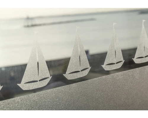 Dekoratívne sklo s motívmi plachetníc