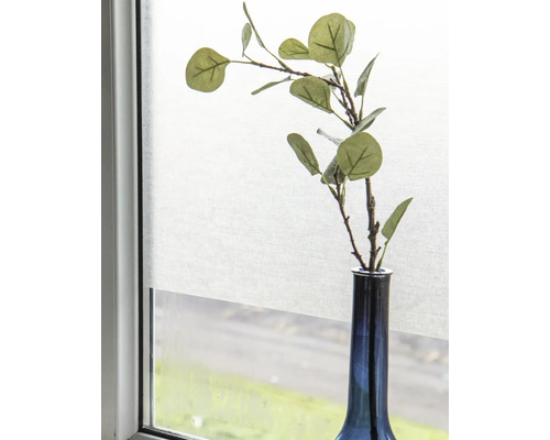 Dekoratívne okno s roletou a váza s vetvami