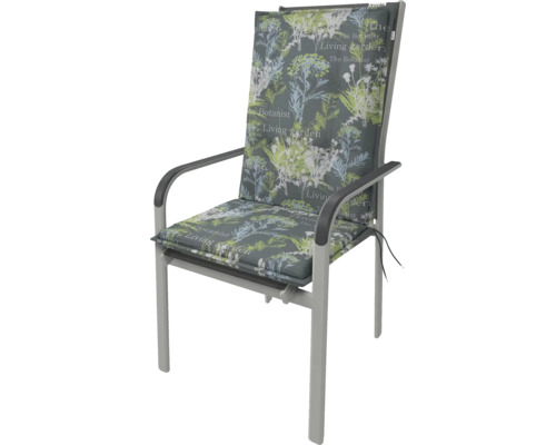 Záhradná stolička s podložkou s botanickým dizajnom