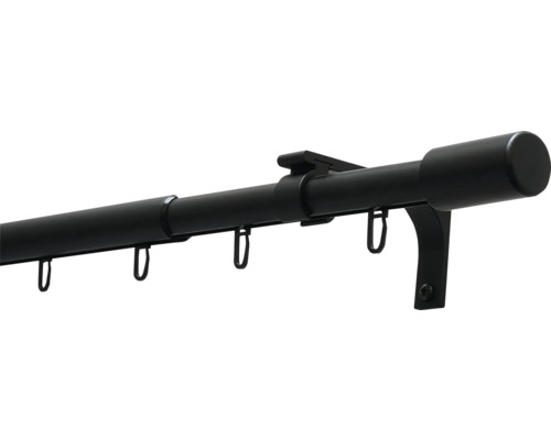 Záclonová tyč s držiakom a klzákmi na upevnenie záclon