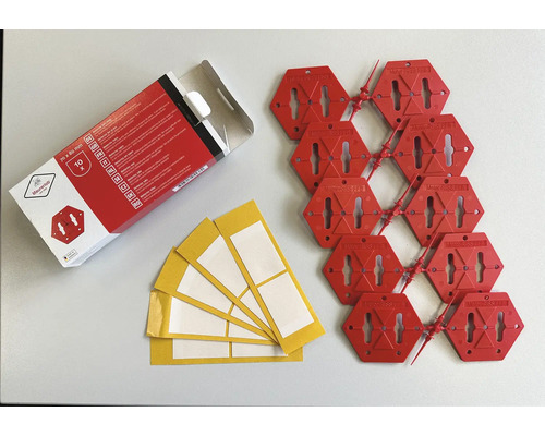 Súprava závesov zrkadiel Maurerglanz, vrátane lepiacich pásikov a obalu