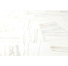Dlažba Obklad imitácia mramoru LUCCA Bianco Gold mat 120x120 cm