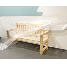 Drevená záhradná lavica s ochrannou fóliou