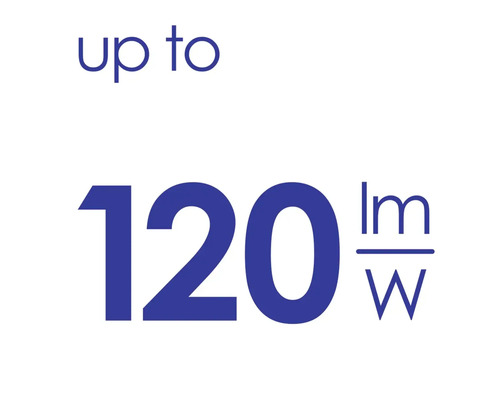 Až 120 lúmenov na watt
