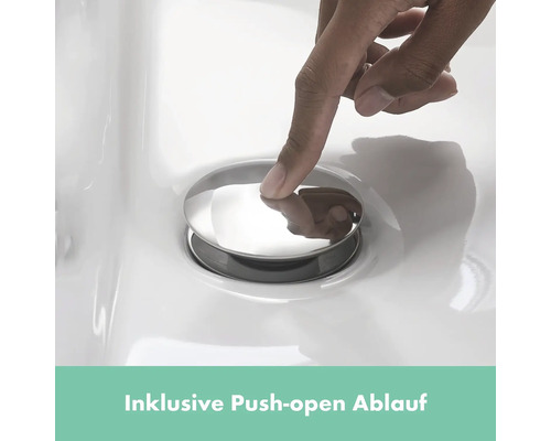 Ruka ovláda výpusť Push-Open v umývadle