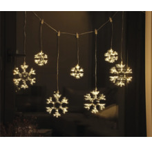 LED svetelná reťaz so snehovými vločkami na dekoráciu