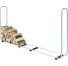 Regál na skladovanie dreva s polenami