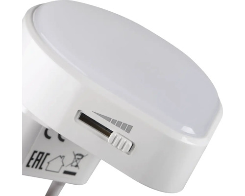 Biele nočné svetlo s funkciou stmievania do zásuvky